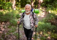 Older man on a hike